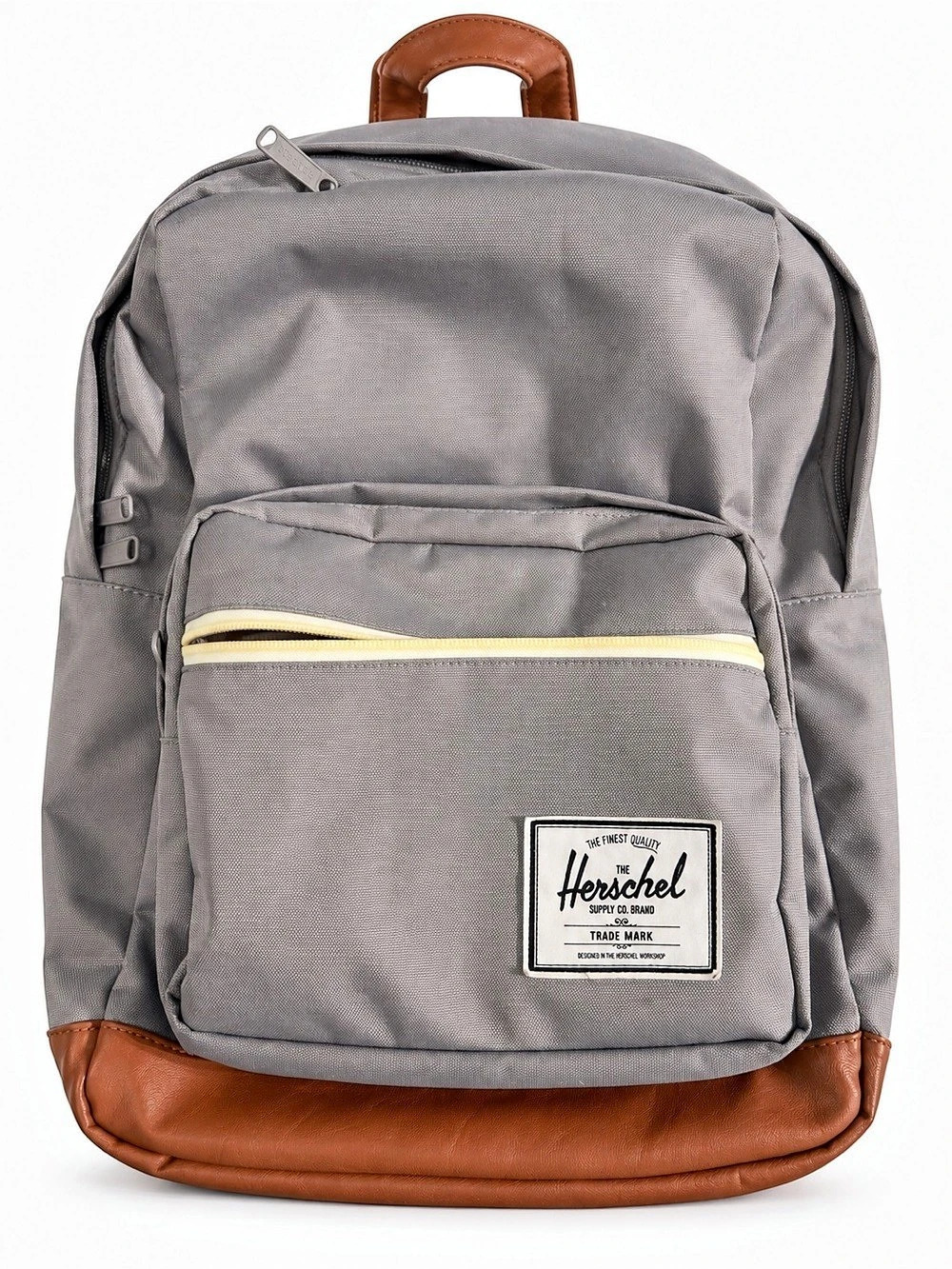 Herschel Pop Quiz Gray Brown Laptop Backpack – Front Zipper Flaw